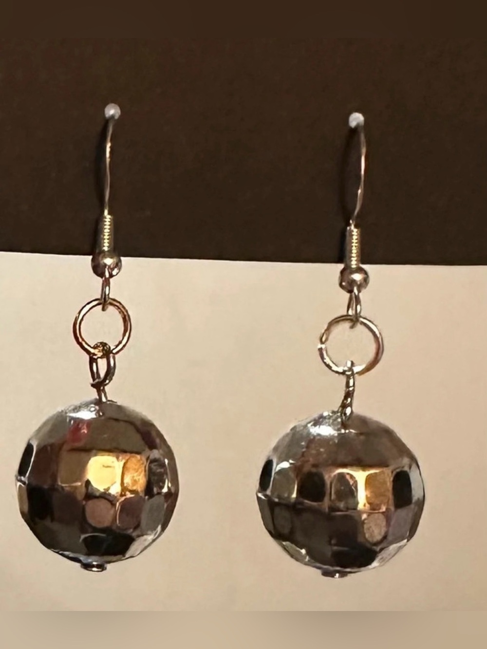 NWOT Mini Disco Ball Dangle Earrings - Picture 4 of 4